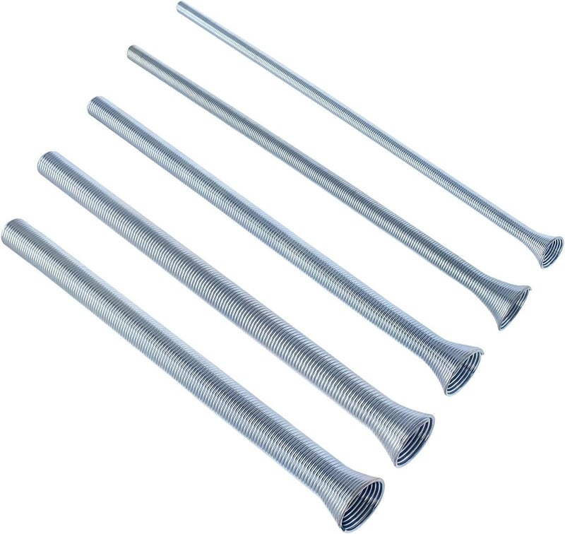 YiiSeeJo 5 Pcs Spring Tube Benders Set, Tube Bender Kit 1/4'', 3/8'', 1/2'', 5/8'', 5/16'' for Copper Aluminum Thin Wall Steel Tubing, 8.27" / 210mm Length - Image 1